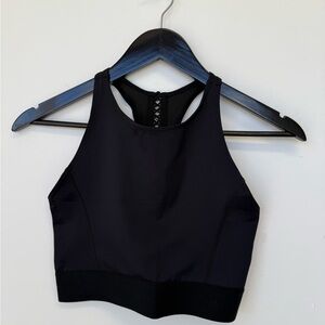 Noli Black High-Neck Sports Bra